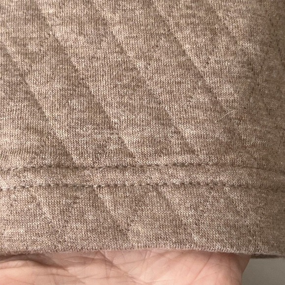 Pure Jill Size Medium Petite Quilted Jacket Single Snap Closure Pockets Brown - Picture 8 of 13